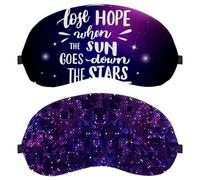 2 Pack Sleep Mask, Pixelated Purple Background of The Outer Space Light Blocking Sleeping Eye Mask for Women Men, Night Blindfold, Breathable Eye Mask Cover