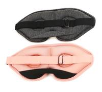 2 Pack Sleep Masks 3D Contoured Eye Mask for Sleeping Upgraded Slanted Nose Wing Light-Blocking Fits Side Sleepers