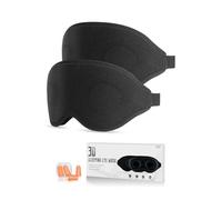 2-Pack Sleep Masks - 3D Eye Mask for Sleeping, 100% Blackout. Men and Women's Choice. Soft Design with Adjustable Strap for Any Head. Ideal for Travel.