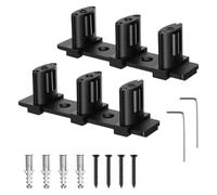 2 Pack Sliding Closet Door Floor Guide 3-Roller Adjustable Bottom Mount