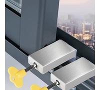 2 Pack Sliding Door Lock - Safety Lock, Child/Baby Safety Slide Window Locks,Kids Proof Patio Closet Doors Security Lock Child,Windows Guard Stopper,Easy Install and Use, No Drilling Tools Needed