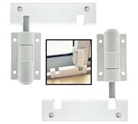 2 Pack Sliding Patio Door Foot Kick Lock, A Secondary Childproof Additional Security, Universal Fits for Any Sliding Door and Window Top or Bottom Rails, White