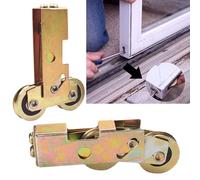 2 Pack Sliding Patio Door Rollers, 1-1/4 Inch Tandem Roller Assembly, Steel Ball Wheel Bearing Rear Adjustable Sliding Door Wheel Replacement for Sliding Glass Door Screen Door Gate Window (AU023)