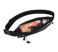 2 Pack Slim Running Pouch for Women & Men, Phone Holder, Workout Jogging Belt, Money Belt Gift Gear Accessories, Black, One Size, Fashion