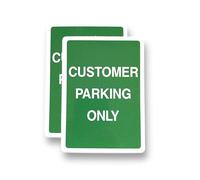 2 PACK - Small 70mm X 100mm CUSTOMER PARKING ONLY Self Adhesive Stickers - Sign, Notice, Decal, Car Park SG200