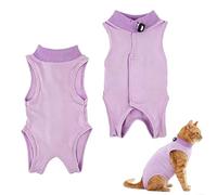 2-Pack Small Cat Recovery Suit for Abdominal Wounds, Breathable Cat Onesie Post Surgery, Spay/Neuter Recovery Suit for Female Cats, Skin Wound Care Protection (Size S)
