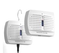2 Pack Small Dehumidifier, Gun Safe Dehumidifiers, Damp Rid, Rechargeable Humidity Absorber Portable Moisture Absorber for Car Closet Bathroom Small Room