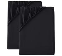 2 Pack Small Double Fitted Sheet (30cm) - 4ft Ultra Soft Microfibre Bed Sheets, Breathable, Shrink and Fade Resistant, Easy Care for Small Double Beds (Small Double/4ft, Charcoal Grey)