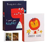2 Pack Small Photo Albums 6x4 - 100 Photos, Baby & Kids Top Loader Albums for Birthday, Christmas, Family, Wedding & More
