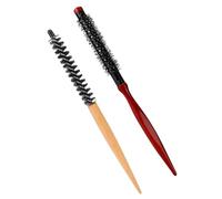 2 Pack Small Round Brush,Roller Brushes with Nylon Bristles,Boar Bristle Hair Brush,for Wet Dry Hair Straightening,Curling,Blow,Volumizing