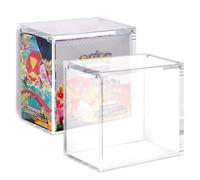 2 Pack Small Square Acrylic Boxes with Lids,Durable Clear Containers for Candy,Cosmetics,Small Accessories Storage