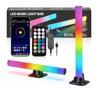 2 Pack Smart LED Light Bar,RGB Smart Desk Lamp,TV Backlight with Multiple Lighting Effects and Music Modes,Gaming Lights with APP Remote Control,Ambient Lighting Flow Light Bar for Gaming/TV/PC/Room