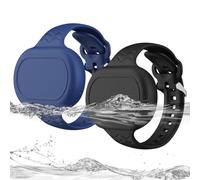 2 Pack Smart Tag 2 Bracelet Waterproof, Full Cover Silicone Wristband Compatible with Samsung Galaxy SmartTag2, SmartTag 2 Watch Band Hidden Holder Case Accessories, Silicone
