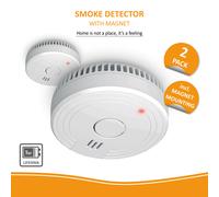 ELRO FS1805 | 2-Piece Smoke Alarm Set | Magnetic Mounting Kit | 5-Year Battery | Complies with European Standard EN14604 | White | Set of 2