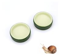 2 Pack Snail Food and Water Bowl - Calcium Bowl Snail Feeder Dish for Land Snails