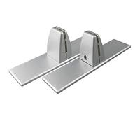 2 Pack Sneeze Guard Shield Base for Countertops, Stick On Heavy Duty Aluminum Partition Stand for Clear Acrylic Desktop Countertop Reception