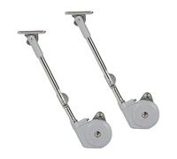2 Pack Soft Close Toy Box Hinges for Heavy Curved, Round, Arched and Flat Lids, 100N Gas Strut Spring Safety Hinges to Slow Down and Slow Close (for Top-Opening Flap Door)