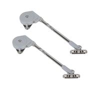 2 Pack Soft Close Toy Box Hinges for Heavy Curved, Round, Arched and Flat Lids, 100N Gas Strut Spring Safety Hinges to Slow Down and Slow Close (for Down-Opening Flap Door)