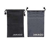 2 Pack Soft Microfiber Glasses Sleeve Pouch Waterproof Sunglasses Electronic Gadgets Case Cover With Drawstring Closure for Cleaning and Storage Bag for Glasses And Cell Phones(Black&Gray 4.33" x 7.0)