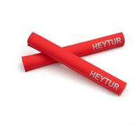 2-Pack Soft Paddle Grips - Anti-Slip Diving Fabric Handle Covers for Canoe Paddles Comfortable Blister- Grip 4 Colors (Blue/Red/Black/Orange)(RED)