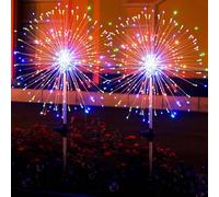 2 Pack Solar Firework Lights - 150 LED with 2 Modes for Outdoor Yard Decorations, Waterproof, Fairy Lights for Pathway Patio Garden & Christmas Decor