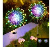 2 Pack Solar Firework Lights, 300 LEDs Lights with 8 Modes, Waterproof Firework Lights, Copper Wire Firework Lights, Pathway Decorative Lights for Garden Tree Landscape Outdoor