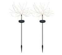 2 Pack Solar Garden Stake Lights LED Pathway Lawn Outdoor Lighting