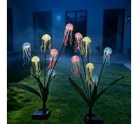 2 Pack Solar Jellyfish Lamp Halloween Outdoor Solar Garden Lights (Color 6)
