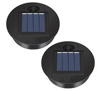 2 Pack Solar Lights Replacement Top - 10 lumens LED Solar Panel Lantern Lid Lights , Lantern Light Replacement , Outdoor Solar Replacement Parts , Garden Patio Decor Light up Your Space (3.35)