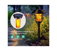 2 Pack Solar Light Replacement Top-Waterproof Outdoor Light Parts for Lantern with Flickering Flame for Solar Lantern