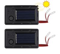 2 Pack Solar Lights Replacement 4 * 7 CM LED Bulb Solar Panel Lantern Lid Lights 1.2V Replacement Battery Part for Outdoor Solar Lights Waterproof Battery Box DIY Garden Decor Easy Install