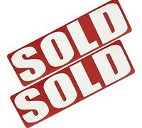 2 PACK Sold Sign Rider for Realtors - Reusable Magnetic Sold Sign Real Estate Rider for Realtors and Real Estate Agents - by Office Products and Signs