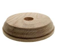 2 Pack Solid Natural Oak Ogee Profile Round Mount for Period, Vintage and Bakelite Ceiling Roses