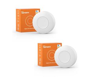 2 Pack SONOFF SNZB-01P Zigbee Wireless Switch, 2 Way Control Supports to Create Smart Scenes, Trigger The Connected Devices on eWeLink APP,5 Years Battery Life,Requires Zigbee Hub