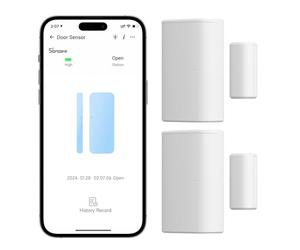 2 Pack SONOFF SNZB-04P Zigbee Door Window Sensor, Send Alert to Your Smartphone for Home Security, Compatible with Alexa/Google Home, SONOFF Zigbee Bridge Required, Batteries Included