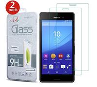 [2 Pack] Sony Xperia M4 Aqua Screen Protector - Gorilla Tempered Glass Screen Protector Film Guard Cover Tough Strong 9H Hardness for Sony experia M4 Aqua