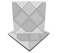 2 Pack - Sound Absorption-Diffuse Acoustic Panel | 50x50x5cm | Absorption - Diffusion - Reflection - Soundproofing | Wood Perforated laminated: (x2 WILDS, White)