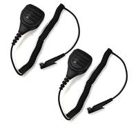 (2-Pack) Speaker Shoulder Microphone with 3.5mm Audio Jack Compatible for Motorola GP328 Plus GP344 GP388 EX500 EX600 Retevis RT29 RT47 RT48 RT82 Two-Way Radio