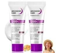 2 Pack SPF 100 Sunscreen 80g - High UVA/UVB Protection Face Cream - Waterproof & Soothing Moisturizer - Lightweight, Non-Greasy Daily Use - Helps Prevent Sunburn