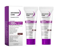 2 Pack SPF 100 Sunscreen, Uvb/Uva High Protection Face Moisturiser, Waterproof No Sticky Ultra Light UV Pro-tetion Sun Block Face Sunscreen, High Protectio Suncream Factor Soothing Skin for Body Fa-ce