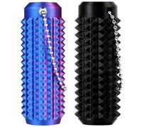 2-Pack Spiky Grippie Fidget Keychain Set, 3D Printed Sensory Stim Toy Silent Roller for Anxiety Relief, Focus & Stress Management Novelty Gift for Adults & Teens
