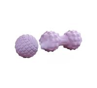 2 Pack Spiky Massage Ball Roller Set - Hard Peanut Massage Ball for Plantar Fasciitis Recovery, Trigger Point, Deep Tissue, Myofascial Release, Tension and Foot Pain Relief, Purple