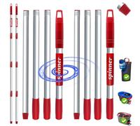 2 Pack Spin Mop Replacement Handle for Vileda Mop, 4-Section Replace Stick Adjustable 30"-58" for Turbo Smart/H2Pro/EasyWring, Grip with Spinner, Stronger Connectors (No Mop Head or Base Included)