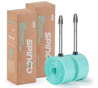 2-Pack SPINGO Aluminum Alloy TPU Inner Tube 700C x 23c-32c with 48mm/60mm/80mm Presta Valves TPU Bike Tube Lightweight Bicycle Spare Tire