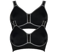 2 Pack Sports Bra Performance by VIANIA 101470 32-44 B-G Black White