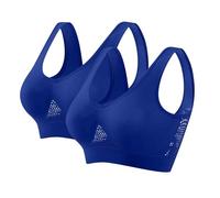 2 Pack Sports Bras Women High Impact Seamless Wirefree Yoga Bra for Large Breasts Non Wired Full Support Sport Bralette Stretch Crop Tops Ladies Comfort Everyday Underwear and Bras Plus Size