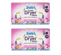 2 Pack Spring Fresh Tumble Dryer Laundry Sheets - 70 Sheets For Fresh Clothes and Linen
