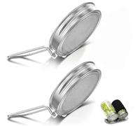 2 Pack Sprouting Lids for Wide Mouth Mason Jars 86mm, Stainless Steel Mesh Sprouting Jar Lids with Foldable Stand, Mason Jar Strainer Sieve Lids for Bean, Alfalfa, Broccoli & Mung Sprouts