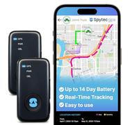 (2 Pack) Spytec GPS Smart Mini GPS Tracker for Vehicles Cars Trucks Loved Ones, Fleets, Hidden Tracker Device for Vehicles with Unlimited US and Worldwide Real-Time Tracking App - USA Made Tech