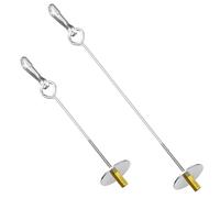 2 Pack Stainless Steel Bird Skewer Feeder for Parrot Budgie Cockatiel - Veggie and Fruit Holder Foraging Toy for Small Birds Silver